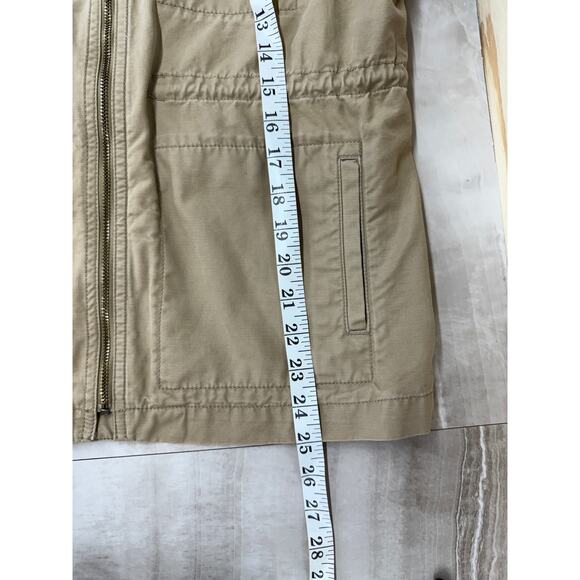 Gap Womens Beige Utility Field Jacket Size XS Khaki Zipper Front Cargo Casual - Picture 8 of 8